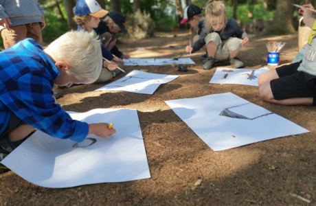 Riedfüchse gehen in die Waldschule