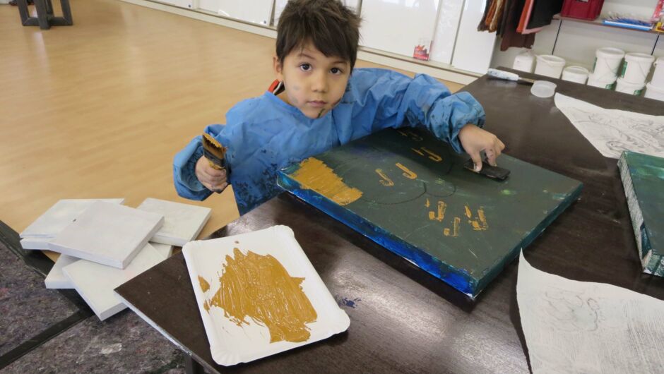 KIGA Rotkreuz im Malatelier in Hohenems KIGA Rotkreuz im Malatelier in Hohenems